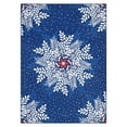 thumbnail image 1 of Christmas Rug 9x12 Snowflake Large Washable Area Rug for Hallway Non Slip Throw Rugs Low Pile Carpet for Bedroom Living Room Blue, 1 of 7