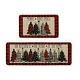 thumbnail image 1 of Christmas Rug 2Pcs Carpet, Household Bedroom, Against Slip and Wear Floor Mat, Living Room, Christmas Red Floor Mat 40x60+40x120cm Christmas Decorations, 1 of 5