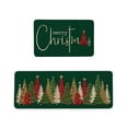 thumbnail image 1 of Christmas Rug Two-Piece Set for Entryway and Kitchen Decor, 40x60cm and 40x120cm Floor Mat Combination, Non-Slip Backing Holiday Carpet Set for Festive Home Decorations, 1 of 6