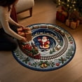 thumbnail image 1 of Christmas Rugs, 3D Rugs Optical Illusion Christmas,Soft Non-Slip Washable, Round Floor Carpet For Porch Holiday Entryway Living Room Deco, 1 of 6