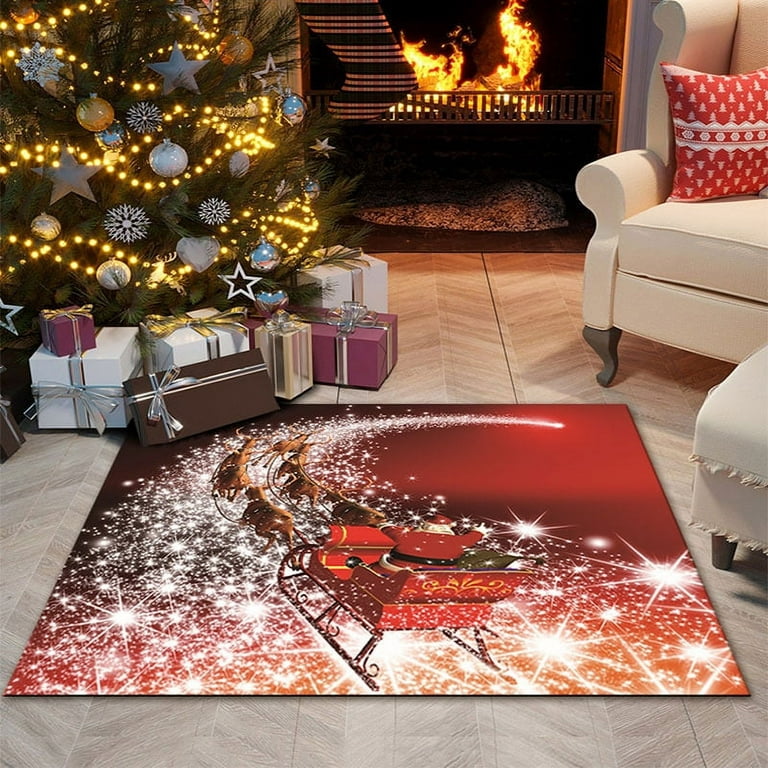  Christmas Area Rugs for Living Room, Large Indoor