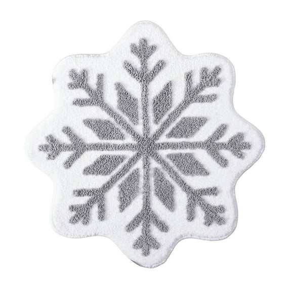 Christmas Rugs Snowflake Shaped Floor Mat Christmas Mat Christmas Decorative For Living Bedroom Kitchen Decoration Bath