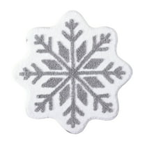 Christmas Rugs Snowflake Shaped Floor Mat Christmas Mat Christmas Decorative For Living Bedroom Kitchen Decoration Bath