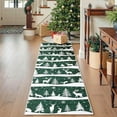 thumbnail image 1 of Christmas Runner Rug 2x6 Washable Rugs, Boho Christmas Tree Snowflake Rug Non-Slip Soft Low Pile Non Shedding Indoor Holiday Decor Carpet for Bedroom Bathroom Laundry Staircase Foyer (Green, 2'x6'), 1 of 6