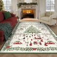 thumbnail image 1 of Christmas Runner Rug Washable Area Runner for Hallway Non Shedding Kitchen Rug with Non Slip TPR Backing, Decorative Xmas Holiday Carpet, Low Pile Holiday Décor Floor Mat for Laundry, 1 of 8