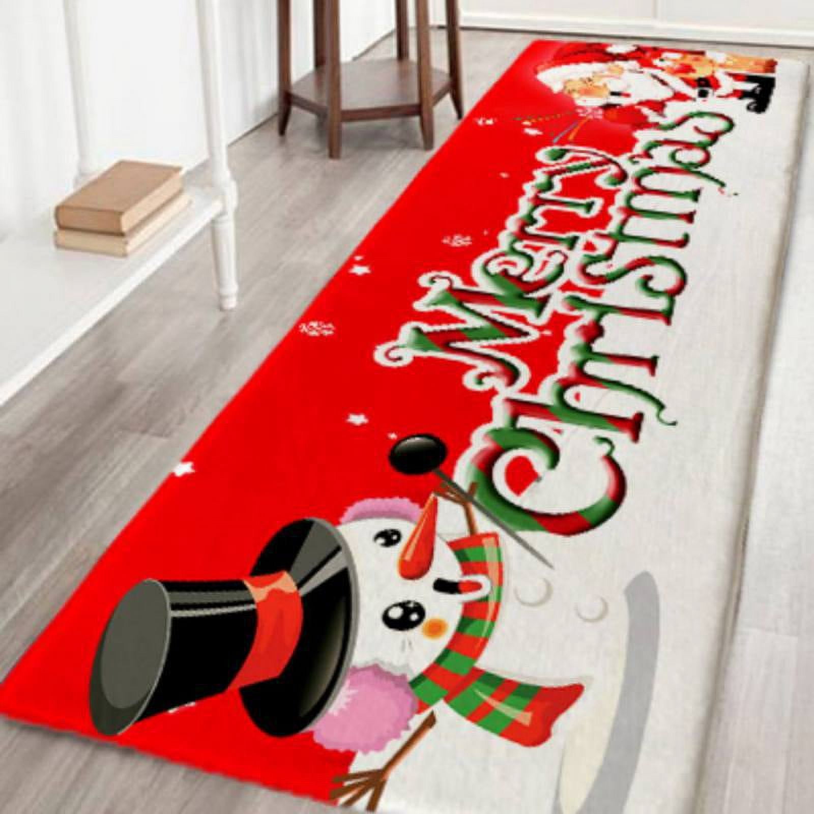 Christmas Runner Rug for Hallway,Flannel Christmas Rugs Soft Non-Slip ...