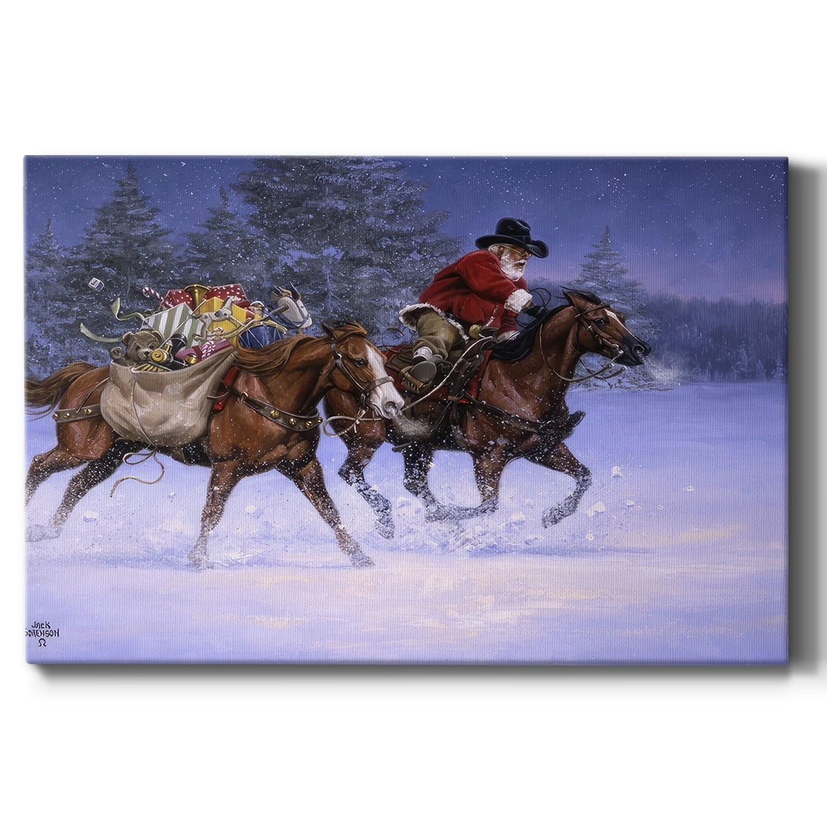 Christmas Rush- Gallery Wrapped Canvas