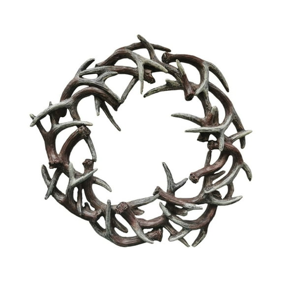 Christmas Rustic Farmhouse Antlers Wreath Staghorn Christmas Wreath Arrangement丨7.9X7.9 In