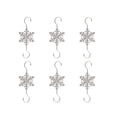 thumbnail image 1 of Christmas S-Hooks for Ornaments – 6PCS Metal Snowflake Ornament Hooks, Rust-Resistant Tree Hangers for Garland, Baubles, Lights, DIY Décor, 1 of 5