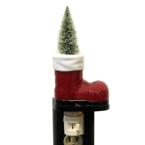 Christmas Santa's Boot Night Light Plastic Tree Electric Plug-In 160186