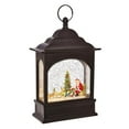 thumbnail image 1 of Christmas SANTA WITH DOGS Lighted Water Lantern, 11" Tall, by Raz, 1 of 2