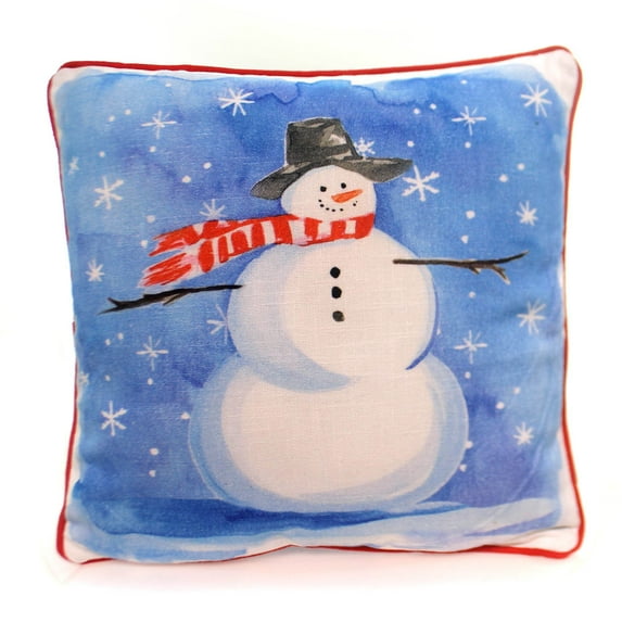 Primitives By Kathy Snowflake Snowman Pillow - One Pillow 15 Inch, Cotton - Home Decor Sofa Throw Pbk33390