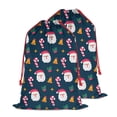 thumbnail image 1 of Christmas Sack – 28" X 20" Canvas Gift Bag with Drawstring, Full Print Polyester Santa Sack, Durable Reusable Xmas Gift Bag for Holiday, Party & Storage, 1 of 5
