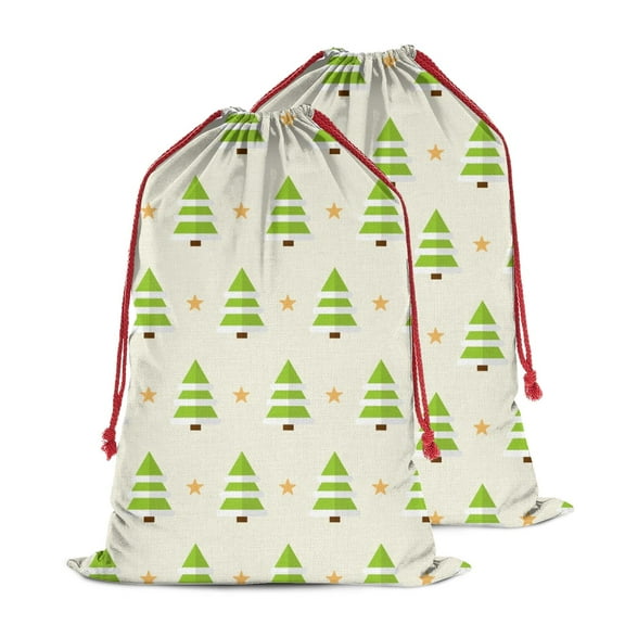 Christmas Sack – 28" X 20" Canvas Gift Bag with Drawstring, Full Print Polyester Santa Sack, Durable Reusable Xmas Gift Bag for Holiday, Party & Storage