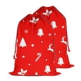 thumbnail image 1 of Christmas Sack – 28" X 20" Canvas Gift Bag with Drawstring, Full Print Polyester Santa Sack, Durable Reusable Xmas Gift Bag for Holiday, Party & Storage, 1 of 5