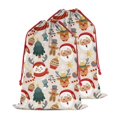 thumbnail image 1 of Christmas Sack – 28" X 20" Canvas Gift Bag with Drawstring, Full Print Polyester Santa Sack, Durable Reusable Xmas Gift Bag for Holiday, Party & Storage, 1 of 5