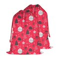 thumbnail image 1 of Christmas Sack – 28" X 20" Canvas Gift Bag with Drawstring, Full Print Polyester Santa Sack, Durable Reusable Xmas Gift Bag for Holiday, Party & Storage, 1 of 5