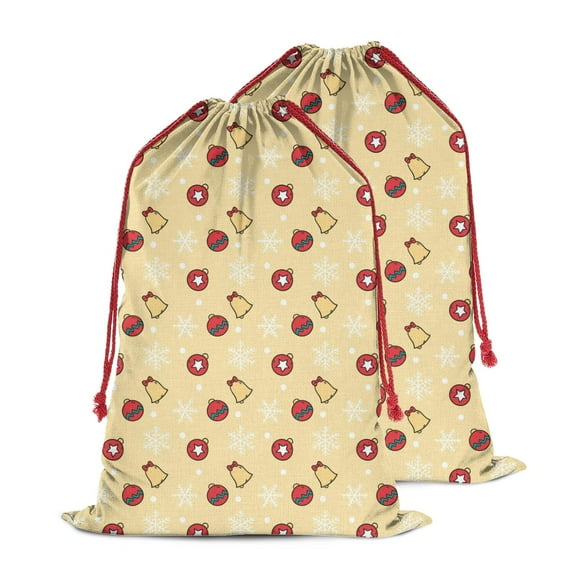 Christmas Sack – 28" X 20" Canvas Gift Bag with Drawstring, Full Print Polyester Santa Sack, Durable Reusable Xmas Gift Bag for Holiday, Party & Storage