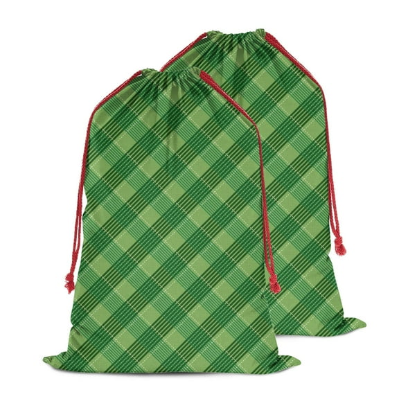 Christmas Sack – 28" X 20" Canvas Gift Bag with Drawstring, Full Print Polyester Santa Sack, Durable Reusable Xmas Gift Bag for Holiday, Party & Storage