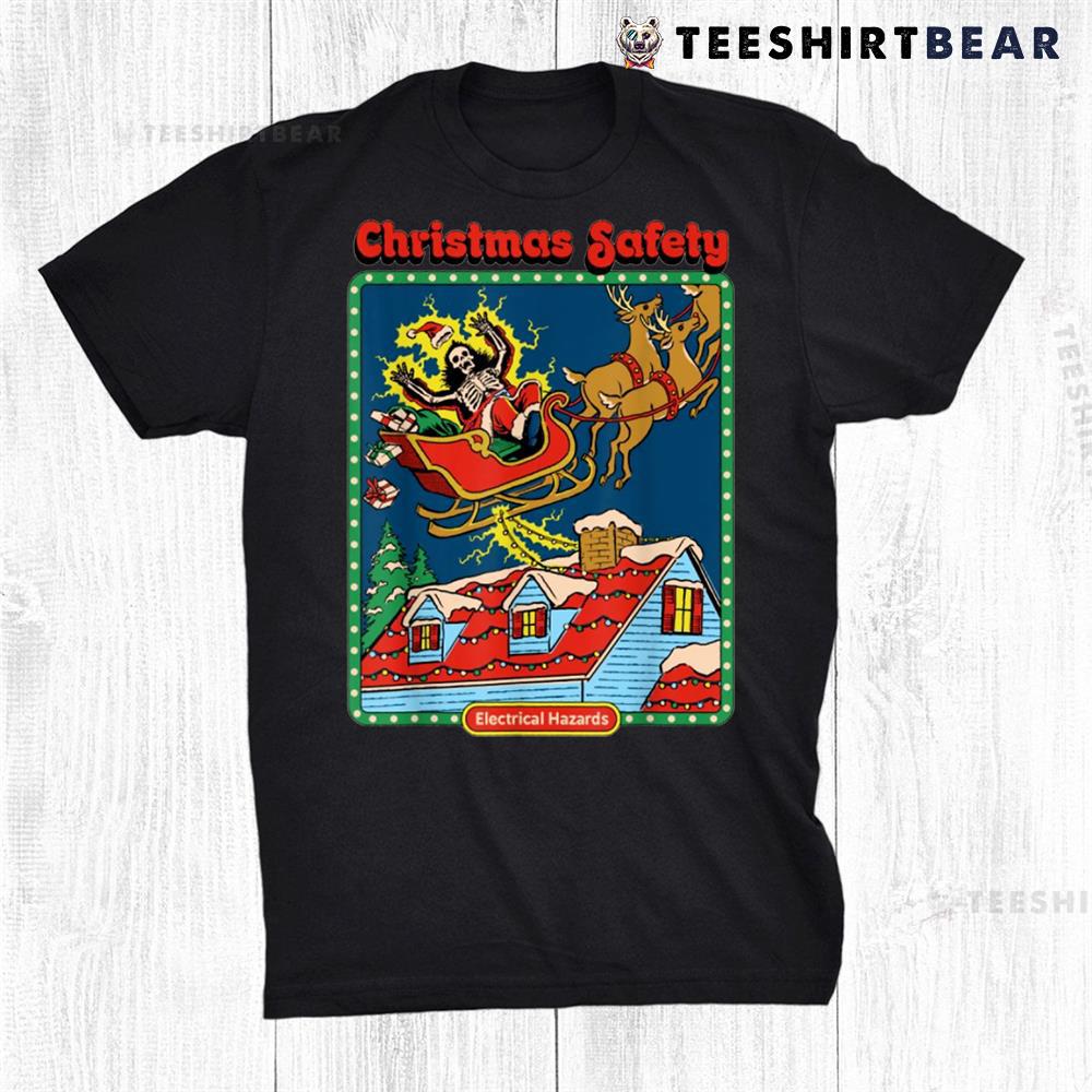 Christmas Safety Electrical Hazards Satan Xmas Shirt Up to size 4XL