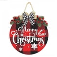thumbnail image 1 of Christmas Sale! 12" Merry Christmas Hanging Welcome Sign, Wooden Christmas Wreath for Front Door, Hanging Sign Rustic Burlap Holiday Decor for Christmas Home Wall Farmhouse Indoor Outdoor Decor, 1 of 6