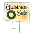 thumbnail image 1 of Christmas Sale 12" X 16" Yard Sign & Stake | Advertise Your Business | Stake Included Double Sided Image | Made in The USA, 1 of 3