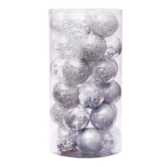 Christmas Sale! 30pcs /set Christmas Decoration Balls 6cm PET Christmas Tree Colored balls Christmas Decorations Christmas tree pendant