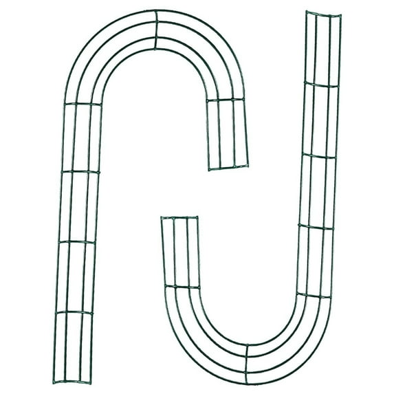 Christmas Sale! Candy Cane Wreath Form Frame (12 inch) Christmas Holiday Home Door Décor Decorations (2 Pack)