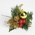 thumbnail image 1 of Christmas Sale! Christmas Artificial Flowers Decoration Tree Ornament Fake Berry Pine Cone Bell Flower Branch For Xmas Tree Home Decoration, 1 of 6