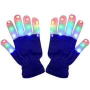 Christmas Sale! Light Up Gloves LED Gloves Rave Cool Toys Gifts for Kids Teens Boys Girls Christmas Stocking Stuffers Party Favors (Ages 4-9, Pink)