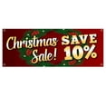 thumbnail image 1 of Christmas Sale Save 10% Red Customizable 13 oz Banner Heavy-Duty Vinyl Single-Sided With Metal Grommets, 1 of 4