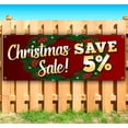 thumbnail image 1 of Christmas Sale Save 5% Red Customizable 13 oz Banner Heavy-Duty Vinyl Single-Sided With Metal Grommets, 1 of 4
