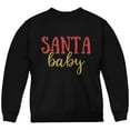 thumbnail image 1 of Christmas Santa Baby Youth Sweatshirt Black YSM, 1 of 1