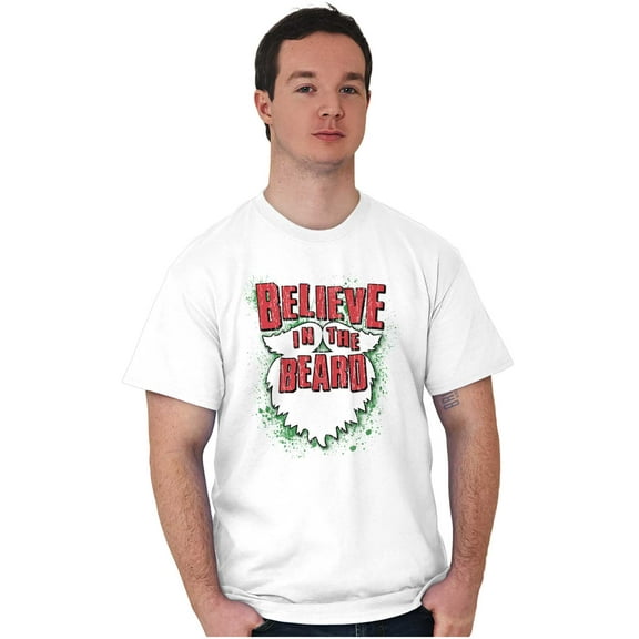 Christmas Santa Believe in the Beard Men's Graphic T Shirt Tees Brisco Brands S