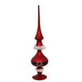 thumbnail image 1 of Christmas Santa Belt Tree Top Finial Glass Tabletop Decor 54138D, 1 of 3