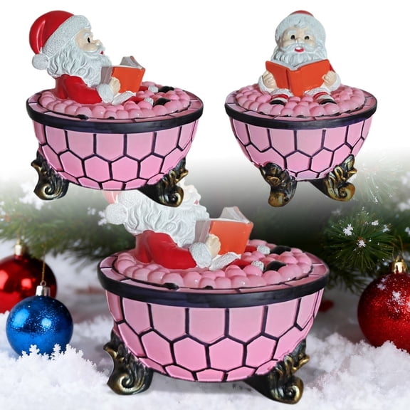 Christmas Santa Bubble Bath Lamp, Cute Bathtub Santa USB Night Lights for Bathroom Christmas Decor, Funny Season Reading Books Nightlight, Unique Design Xmas Decor for Desk Home Party & Book Lovers