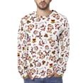 thumbnail image 1 of Christmas Santa Cartoon Snowman Long Sleeve T Shirts for Men, Crew Neck Mens Long Sleeve Tee Shirts Graphic Tees, 1 of 6