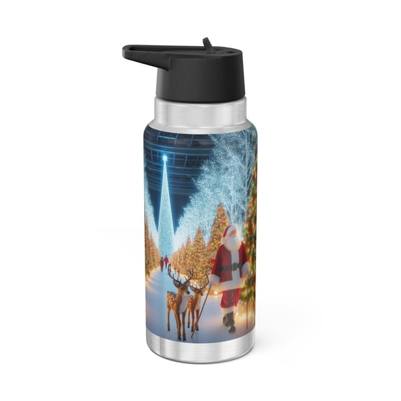 Christmas Santa Claus 32oz Gator Tumbler Travel Beverage Drinking Cup