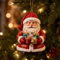 thumbnail image 1 of Christmas Santa Claus Acrylic Ornament, Decorative Hanging Pendant, Xmas Tree Holiday Party Home Decor Gift Use, 1 of 6