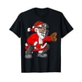thumbnail image 1 of Christmas Santa Claus Baseball Catcher Boys Girls Kids Xmas T-Shirt, 1 of 5