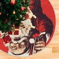 thumbnail image 1 of Christmas Santa Claus Beer Christmas Tree Skirt 48 Inch Winter Xmas Tree Mat for Home Party Holiday Decorations, 1 of 5