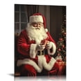 thumbnail image 1 of Christmas Santa Claus Canvas Art Poster And Wall Art Picture Print Modern Family Bedroom Decor Posters Ready to hang, 1 of 4