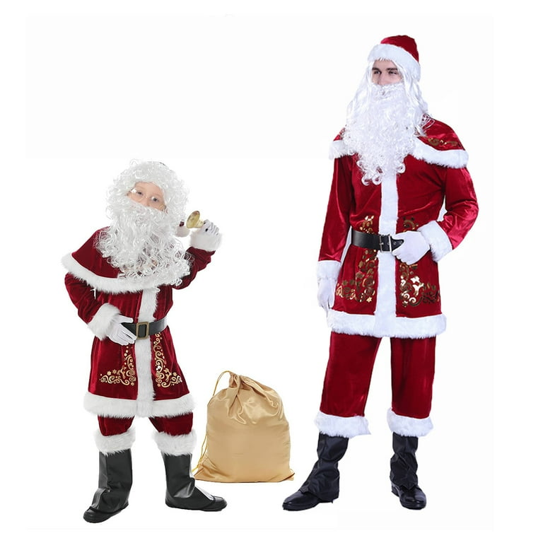 Velvet Santa Bag With Bel Costume Velvet Santa Bag With Bel Costume
