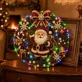 thumbnail image 1 of Christmas Santa Claus DIY Pearl Light Wreath Kit with LED String Lights 9.4in, 1 of 5