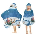 thumbnail image 1 of Christmas Santa Claus Deers Kids Hooded Beach Towel Baby Bath Poncho Towels with Hood Absorbent 50"x23.5" for Pool Swimming, 1 of 7