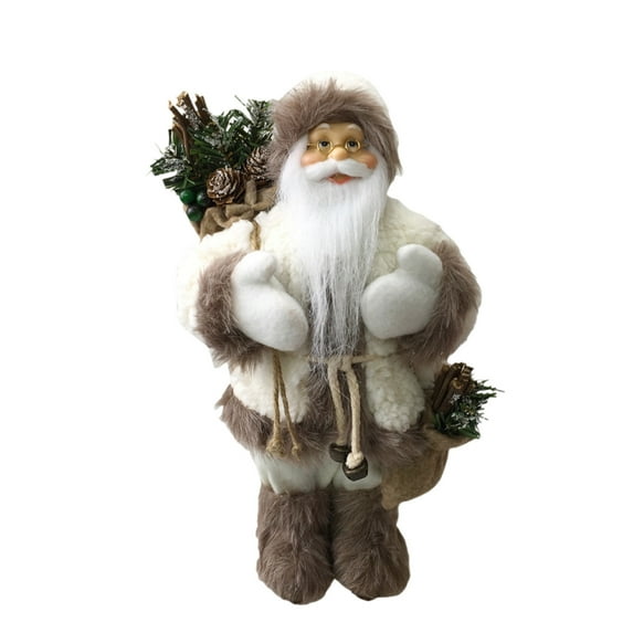 Christmas Santa Claus Doll, Christmas Decoration Figurine, 12 Inch Standing Santa Claus Window Decoration for Holiday Home, Polyester Material, Ideal Gift and Festive Shelf Display