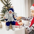 thumbnail image 1 of Christmas Santa Claus Doll Table Decoration, Festive Gift Toy, Home Christmas Scene Decor, Cute Santa Figurine For Holiday Tabletop, 7.08*13.77in, Blue, 1 of 5