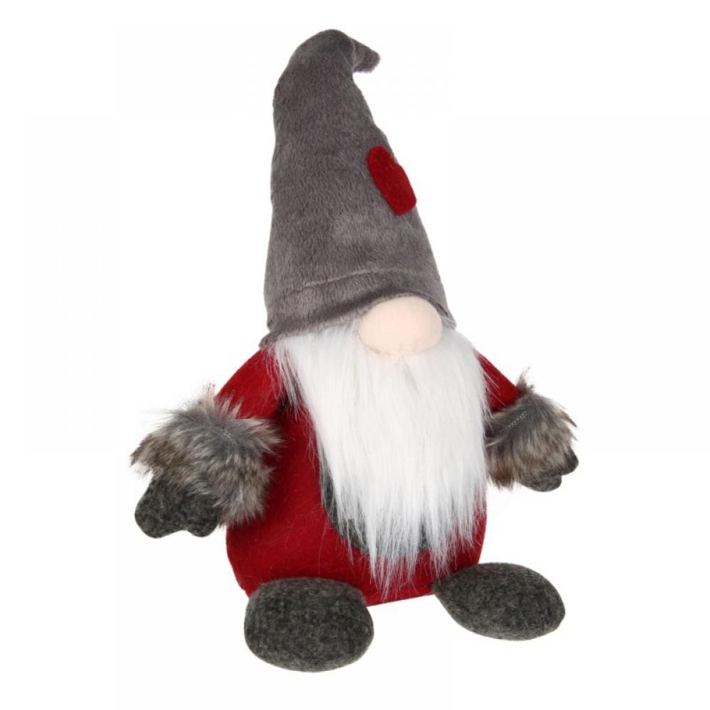 Christmas Santa Claus Doll Tomte Standing Long Hat Gnome Plush Pendant Handmade Home Decor Desktop Ornament - image 1 of 4