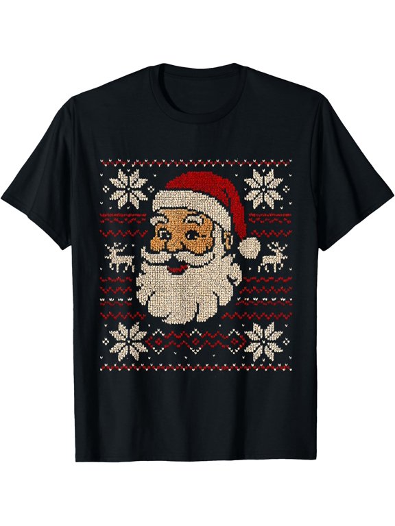 Christmas Santa Claus Face Old Fashioned Xmas T Everyday Message T-Shirt