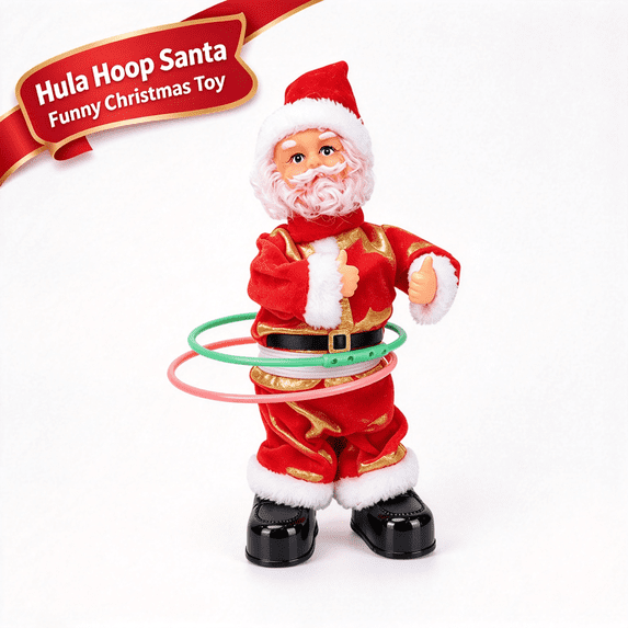 Christmas Santa Claus Figurine, Battery Operated Animated Spinning Santa, Funny Christmas Table Decor, Indoor Christmas Decorations Xmas Decor by MPOISVA